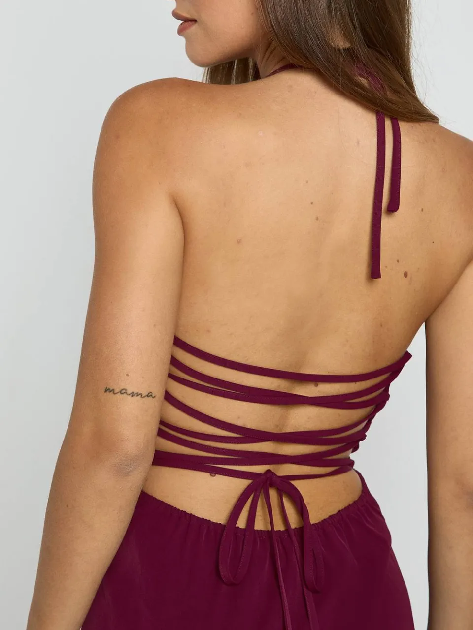 boohoo Dames Glitter Detail Mini Slip Jurk pruim, foto 3