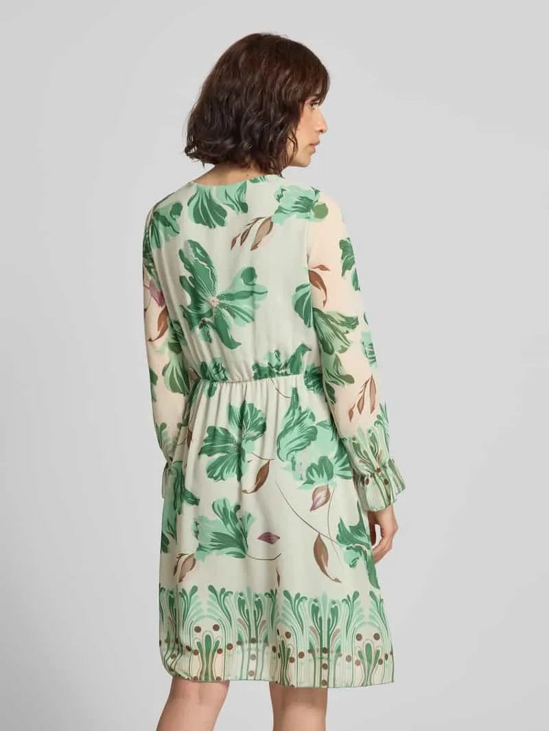 ZABAIONE Knielange jurk in all-over look model 'Ja44milaa' lindegroen, foto 3