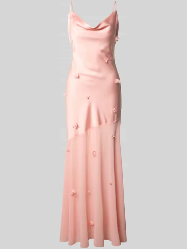Gina Tricot maxi-jurk met bloemengarnering roze, foto 2