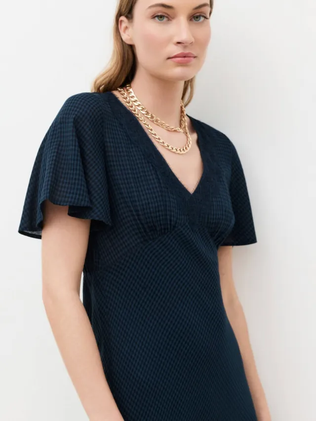 Caroll midijurk - marineblauw, foto 4