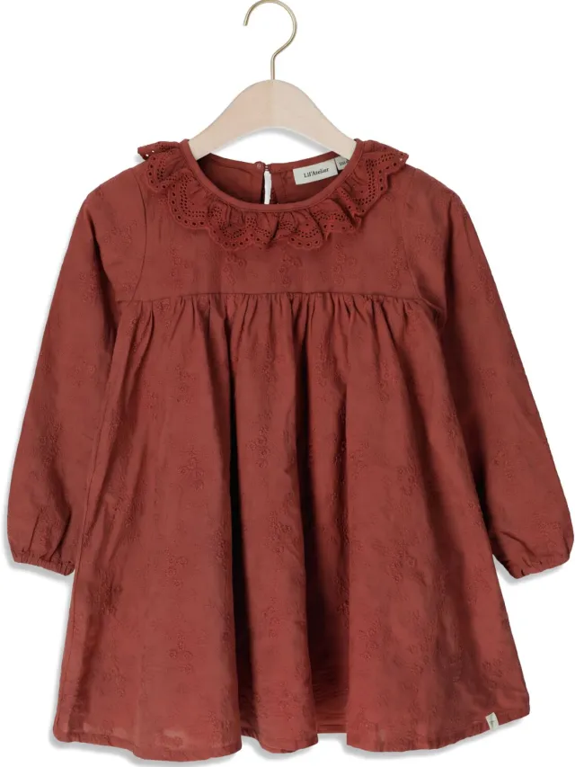 Lil' Atelier Meisjes Jurken Nmfnopa Ls Loose Dress Lil - Rood