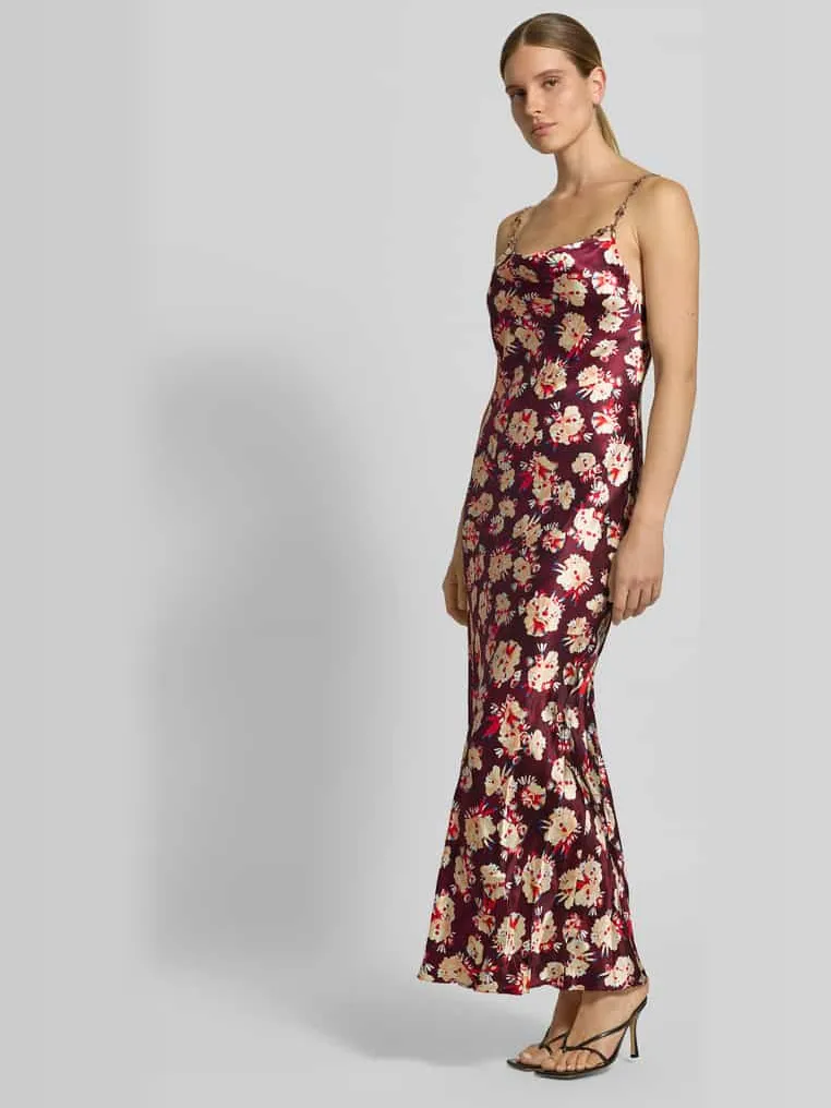 Rabanne Maxi-jurk van pure zijde rood, foto 3