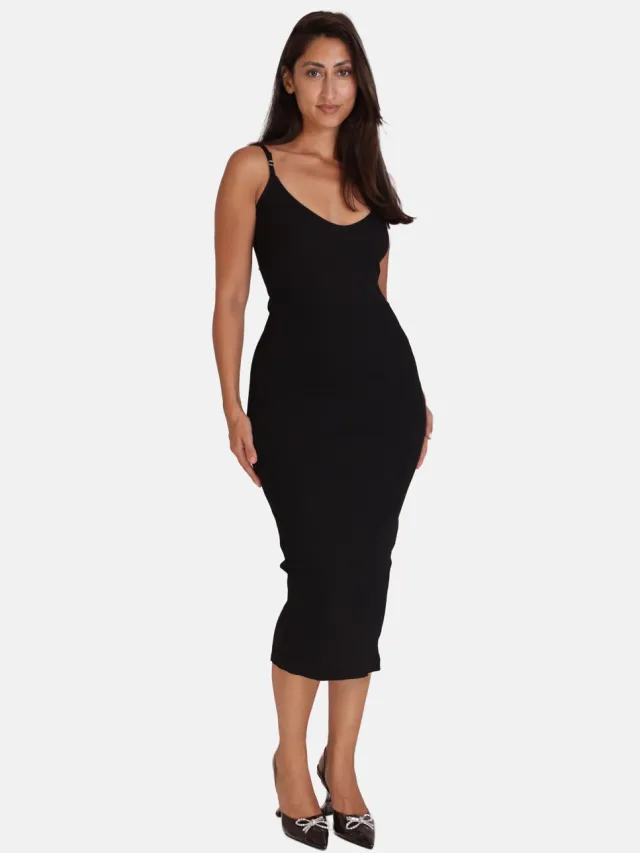 Elara Damen Kleid Schwarz