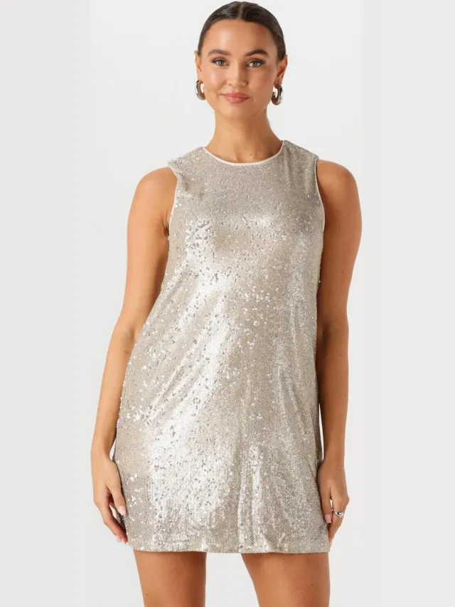 My Essential Wardrobe Dames Jurken Ednamw Dress - Goud