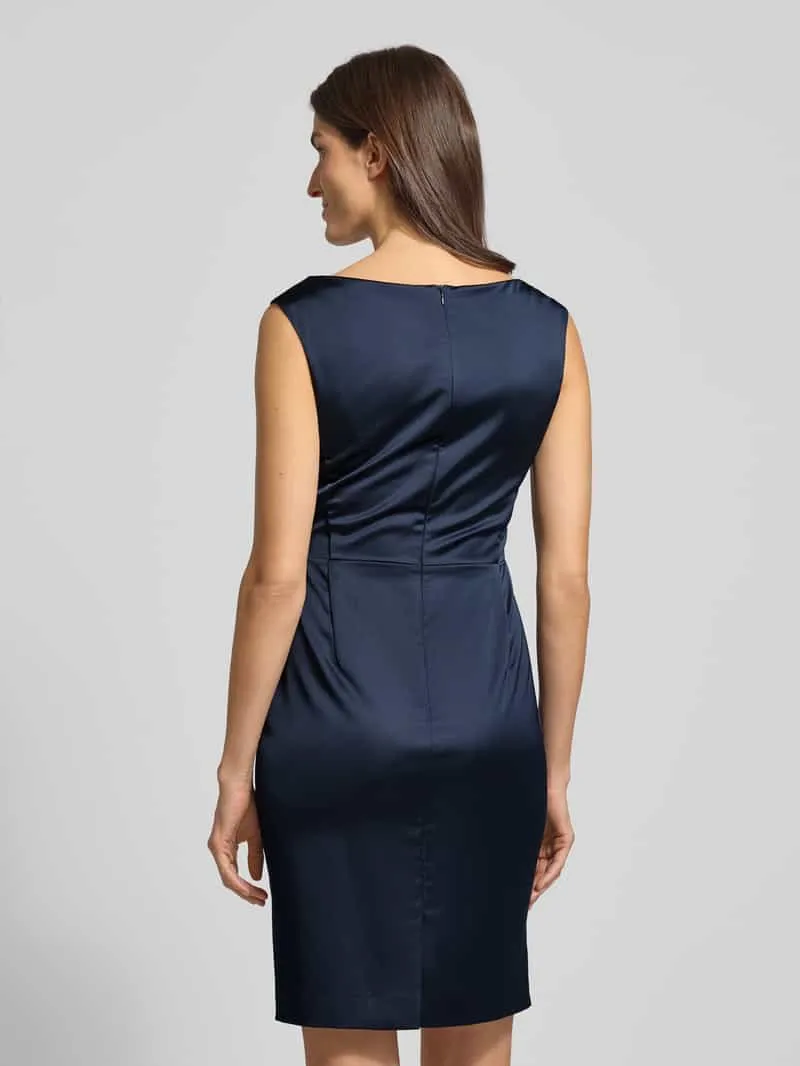 Vera Mont Cocktailjurk met watervalhals donkerblauw, foto 3