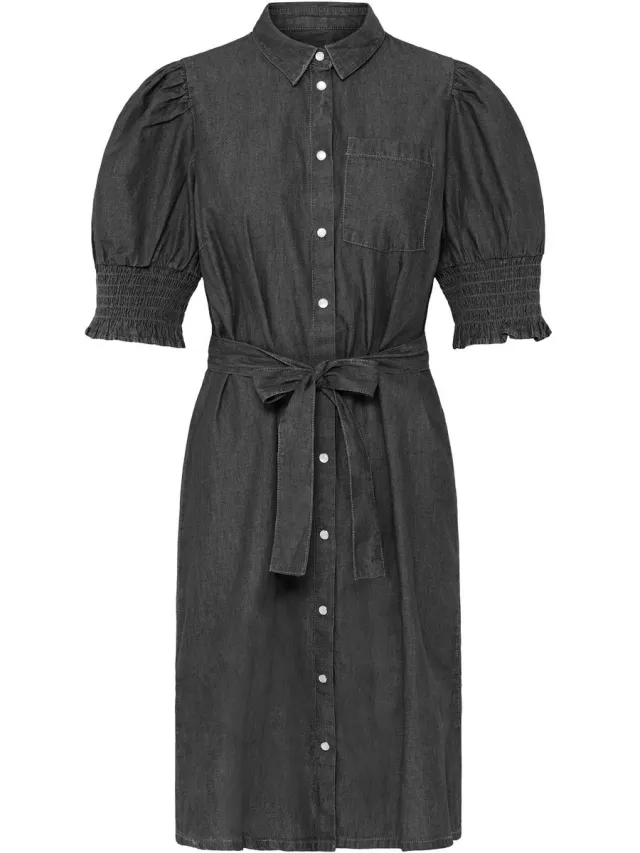 Ichi IHBORGIE DR - Dames - Mini jurken Washed black
