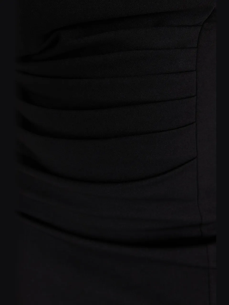 Trendyol Curve Dames Zwart Effen Kort / Mini Mouwloos Stijlvol/Avond Bodycon Grote maten Jurk, foto 2