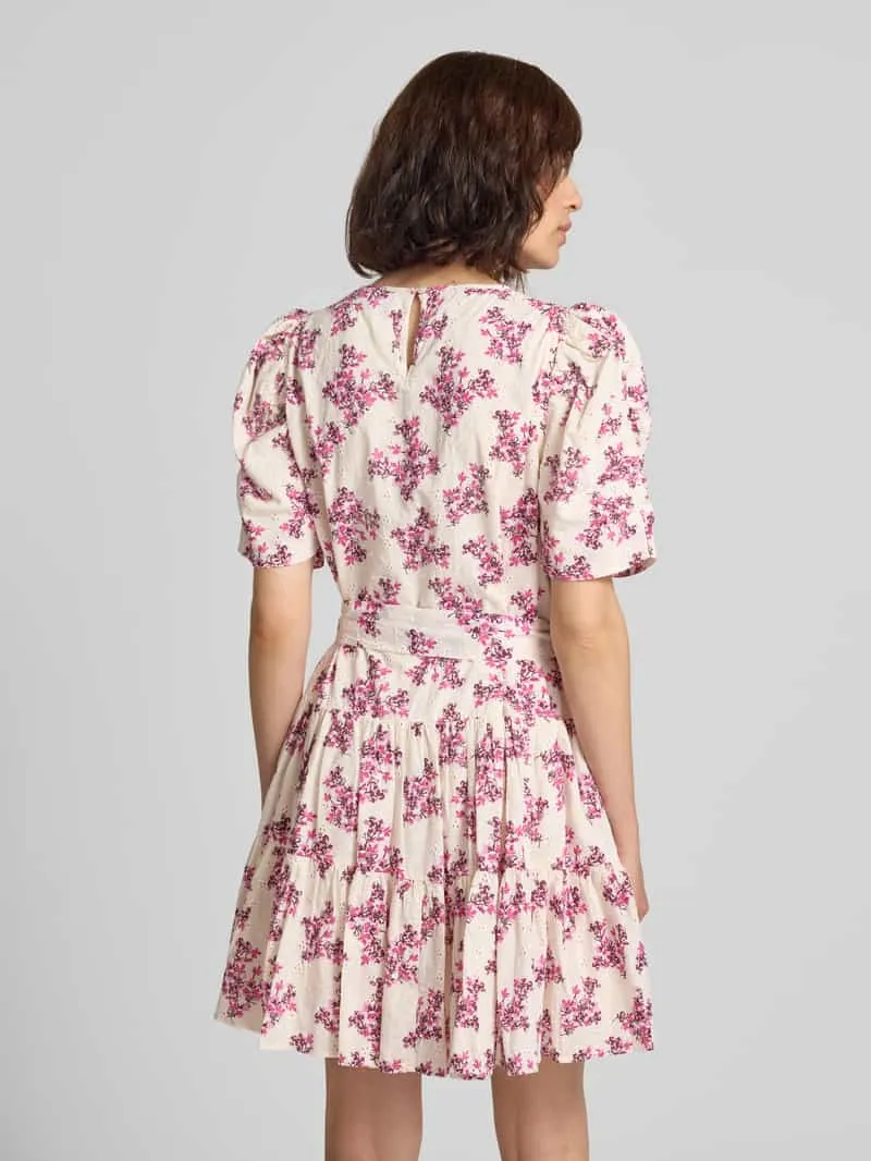 NEO NOIR mini-jurk in all-over look met strikceintuur fuchsia, foto 2
