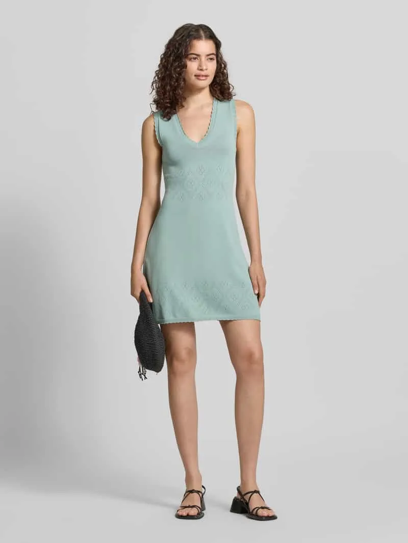 OH APRIL mini-jurk met V-hals model 'Sari' Mintgroen