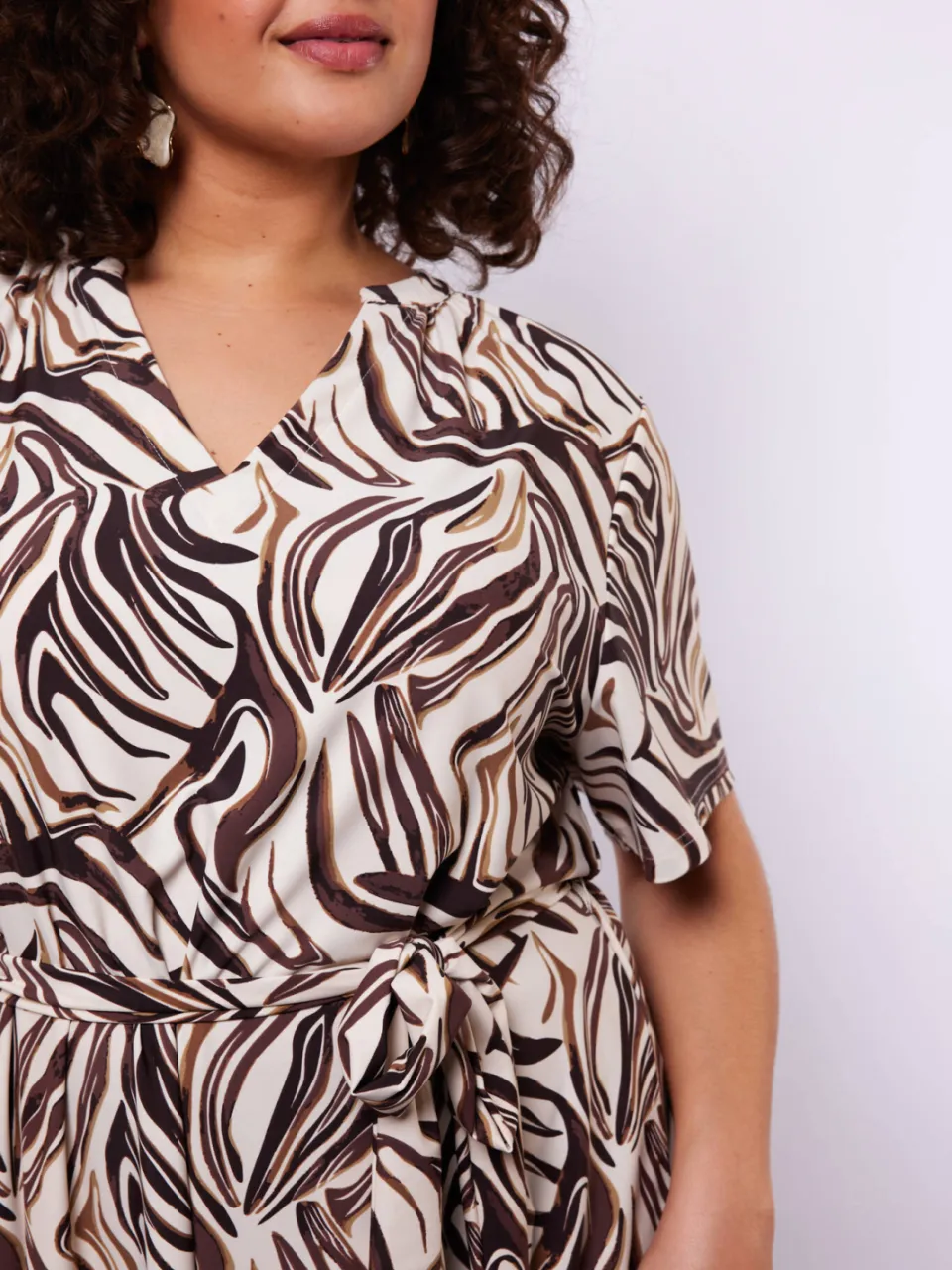 Exxcellent midi jurk beige, foto 5