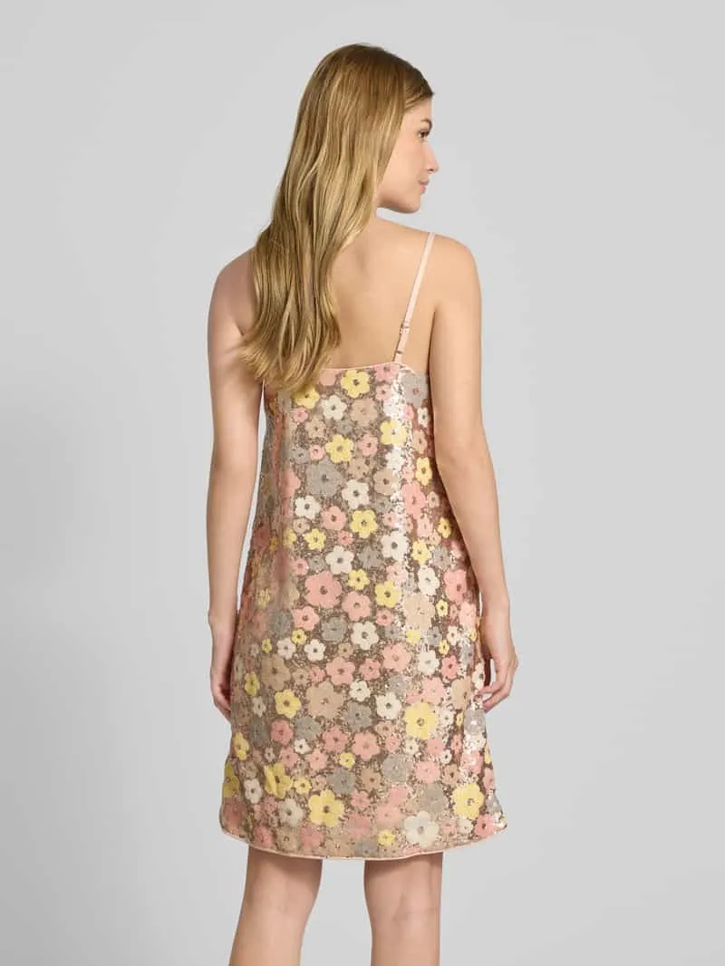 Yas Knielange jurk met pailletten, model 'LALEA' roze, foto 3