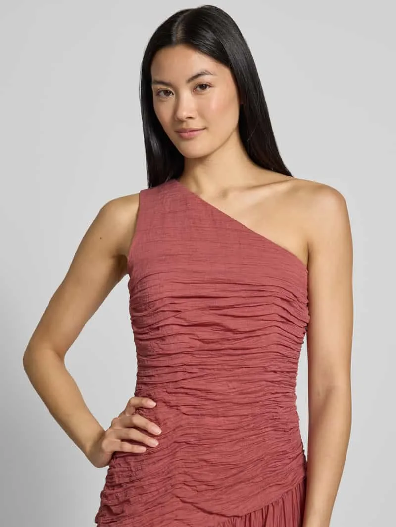 Jake*s Cocktail Fit and flare cocktailjurk met one-shoulder rosé gemêleerd, foto 4