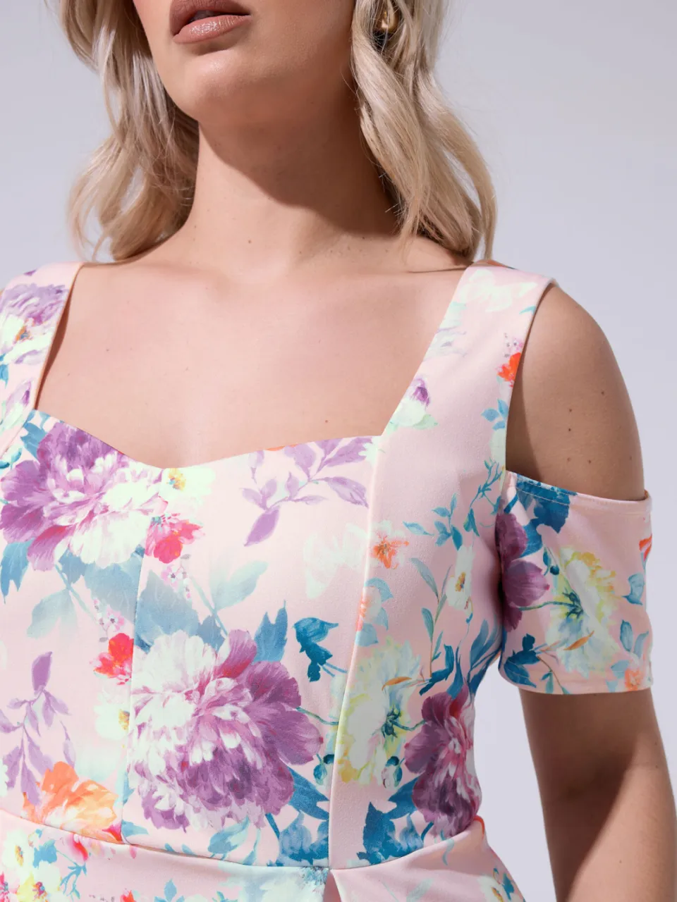 Yours London Roze Skaterjurk Met Bloemenprint, foto 4