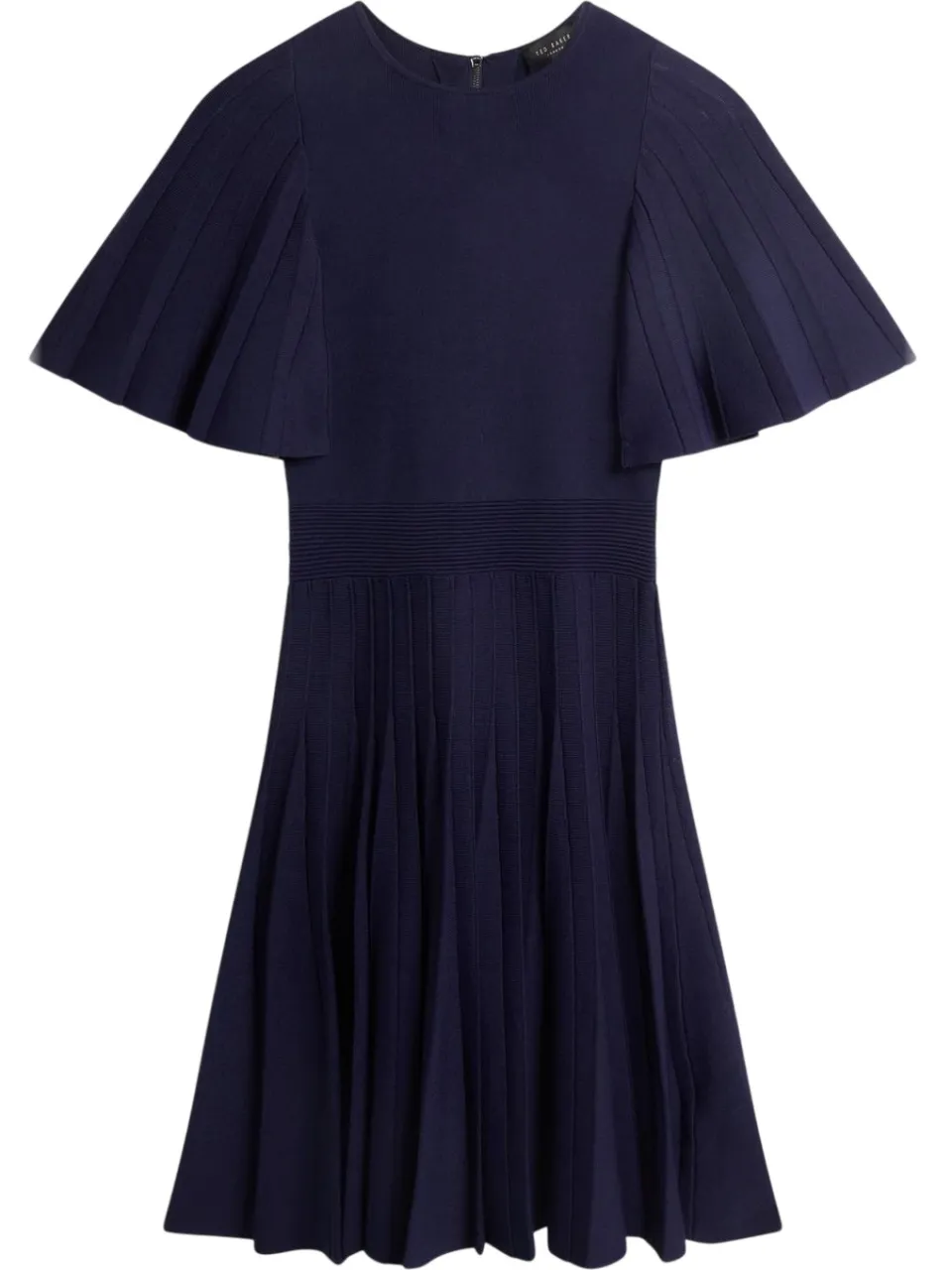 Ted Baker Gebreide ronde hals fladderjurk voor dames/dames (Marine), foto 2