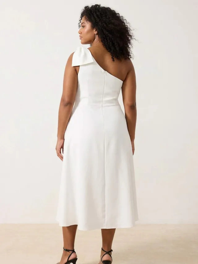 Trendyol Curve Dames Ecru Effen Maxi Mouwloos Stijlvol/Avond Bodycon Grote maten Jurk, foto 2