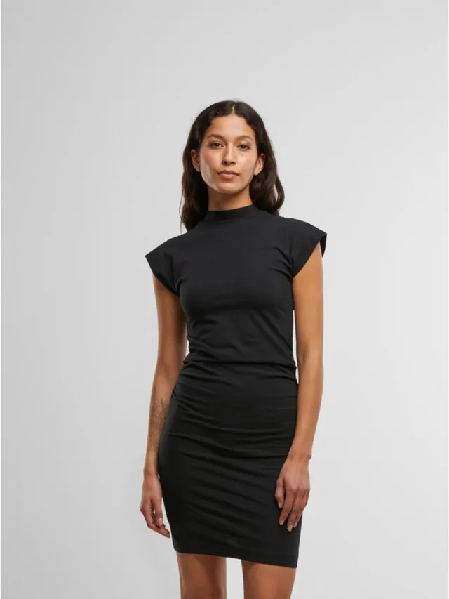 Urban Classics Short Cotton Jersey Korte jurk - S - Zwart