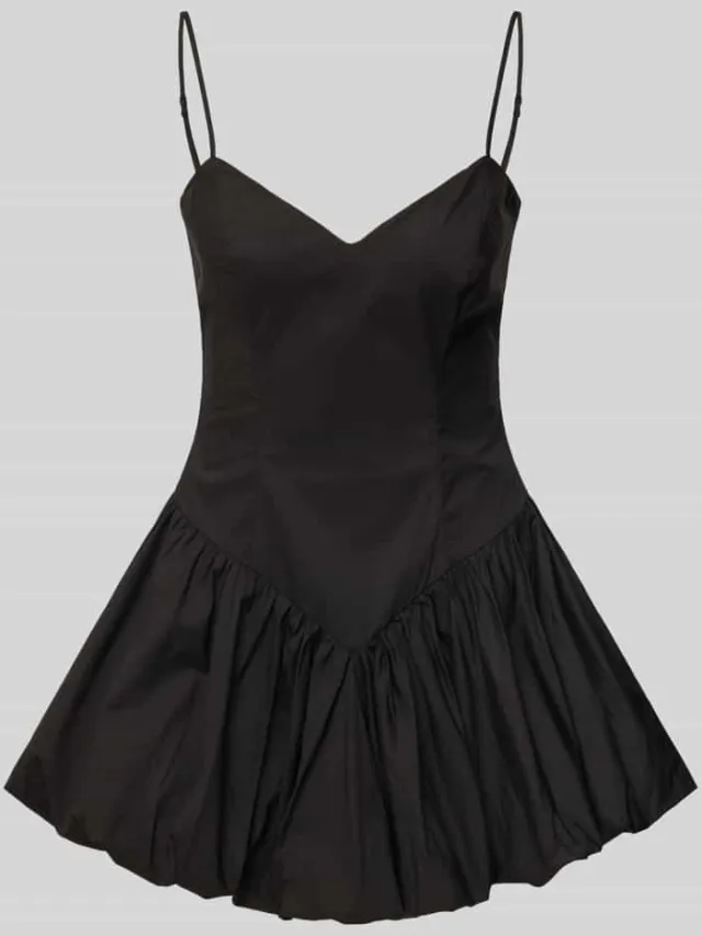 bardot Cocktailjurk met V-hals, model 'LISSETT' zwart, foto 2