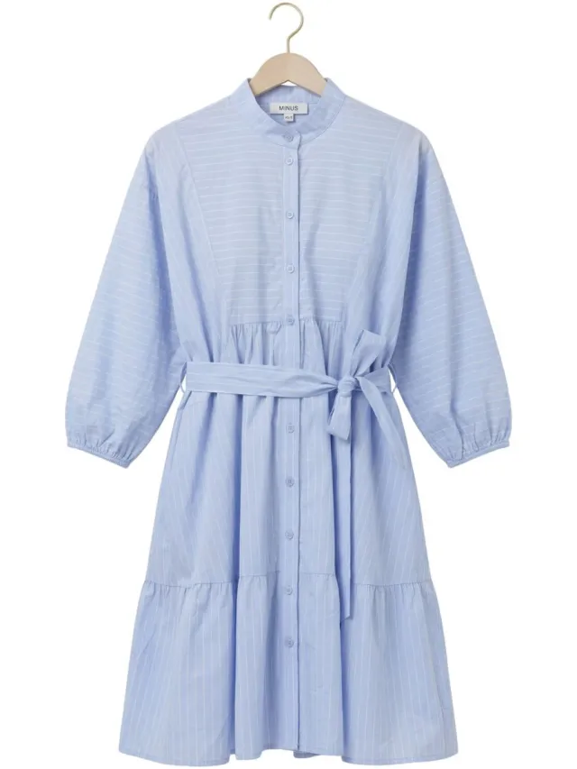 Minus Msrikke Dress Dames - Jurk - Lichtblauw