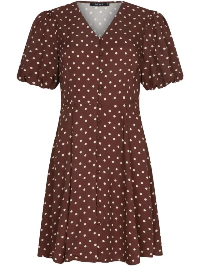 Ydence Dress Amaya Dames - Jurk - Bruin