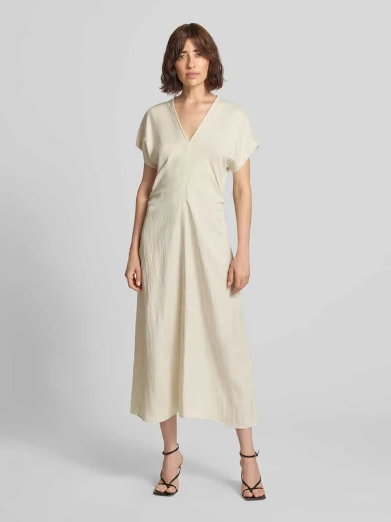 Jake*s Collection regular fit maxi-jurk van lyocellmix met viscose Ecru