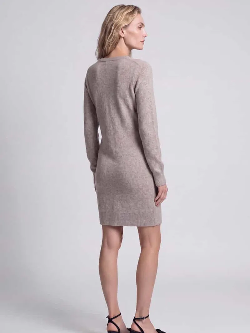 Vero Moda DOFFY tricotjurk zand, foto 5