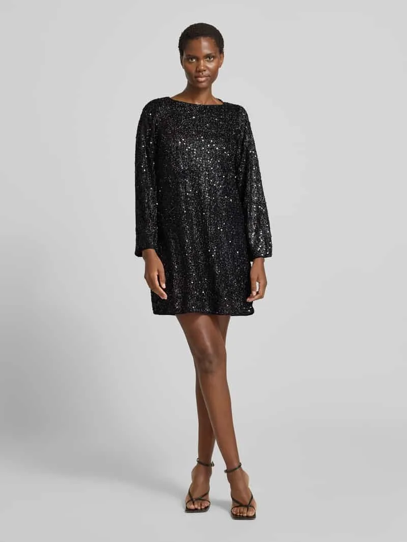 Vero Moda Soepele avondjurk met pailletten, model 'NAJA' Zwart