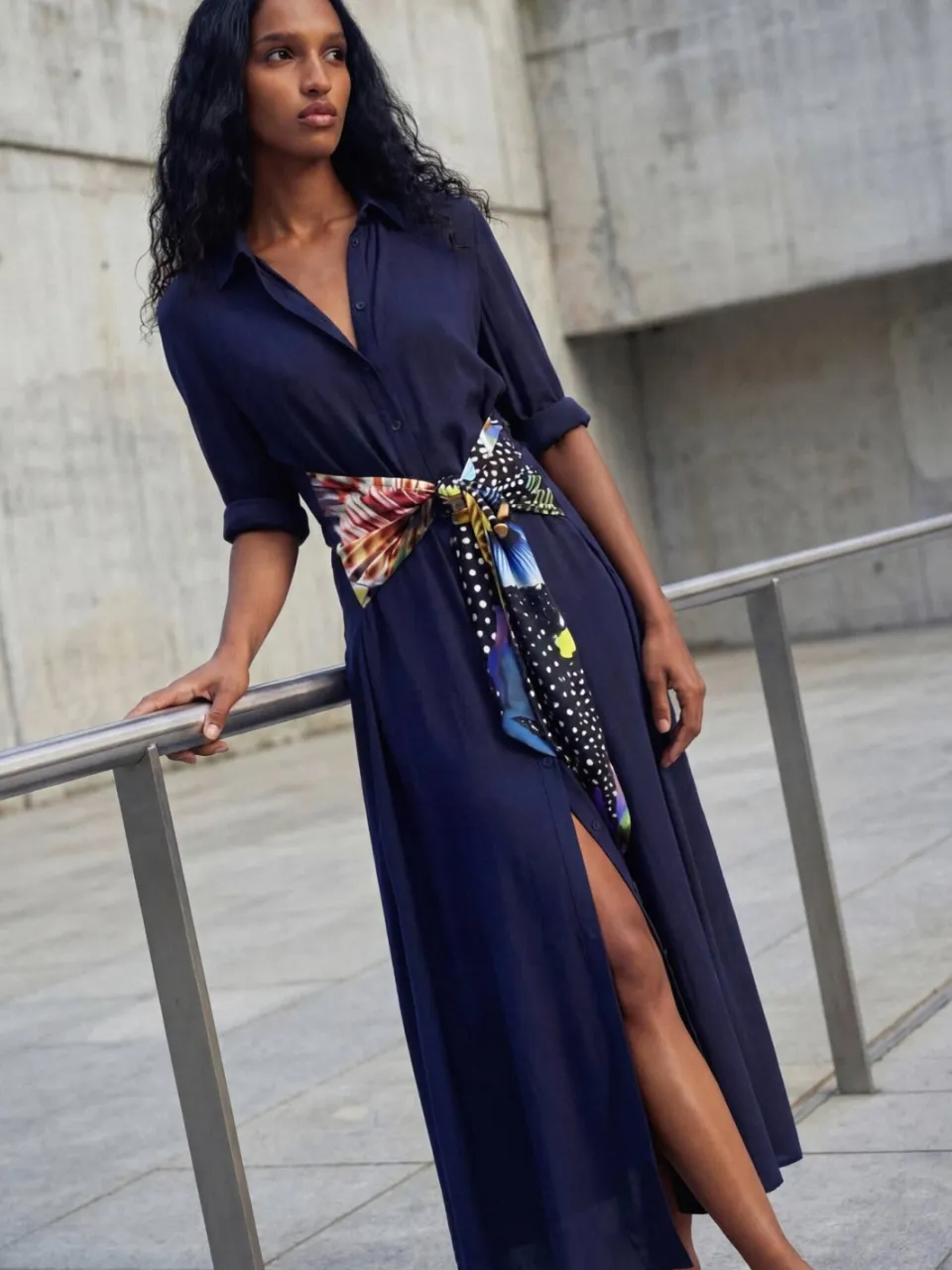 Desigual blousejurk donkerblauw, foto 3