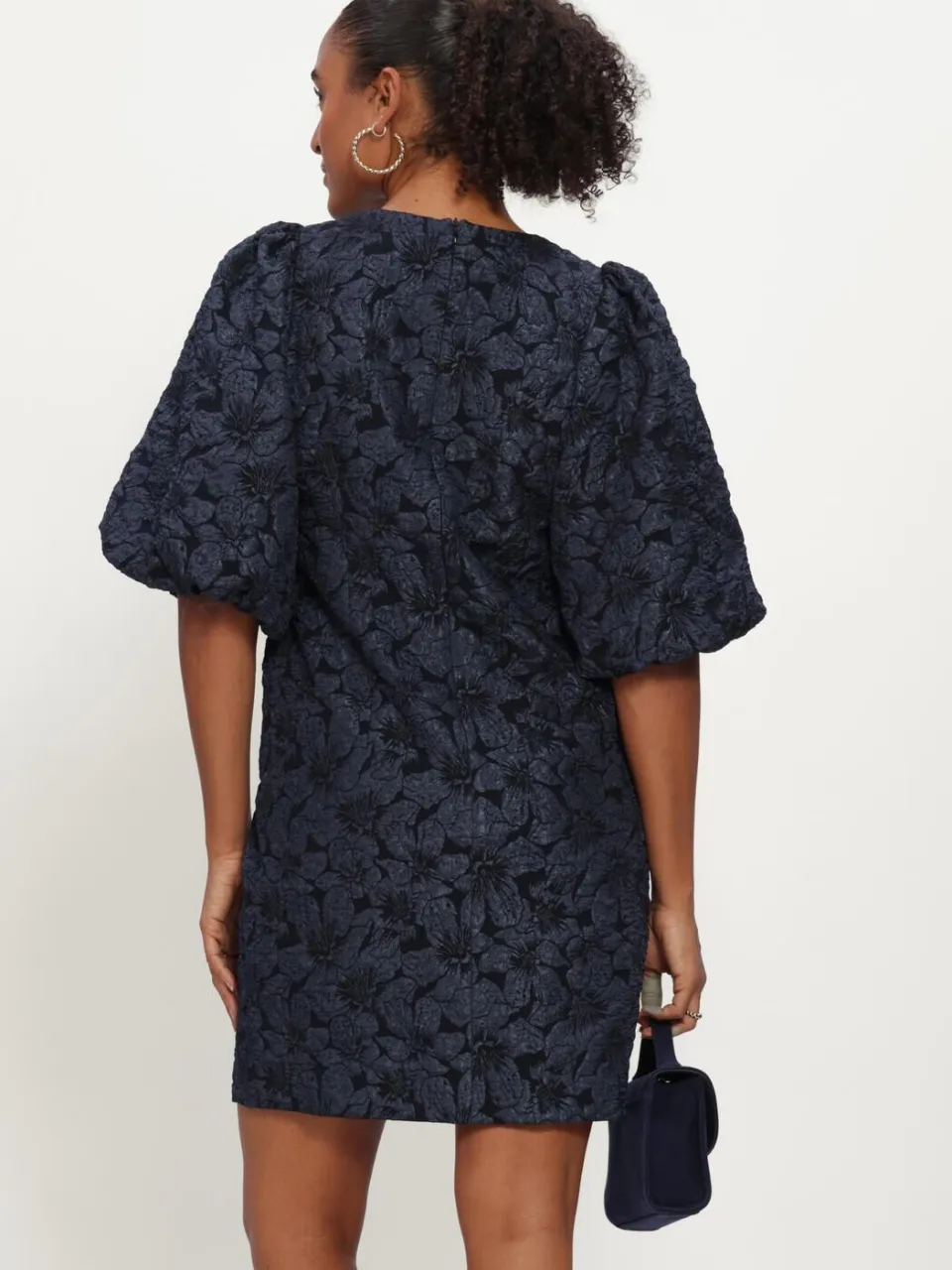 Notre-V Dames Jurken Nv-izette Toned Brocade - Donkerblauw, foto 3