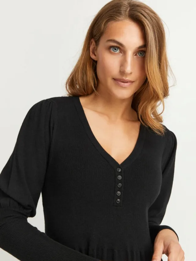 Fransa Figne Dames Gebreide Trui FRBINE DR1 – Maat XL – Zwart