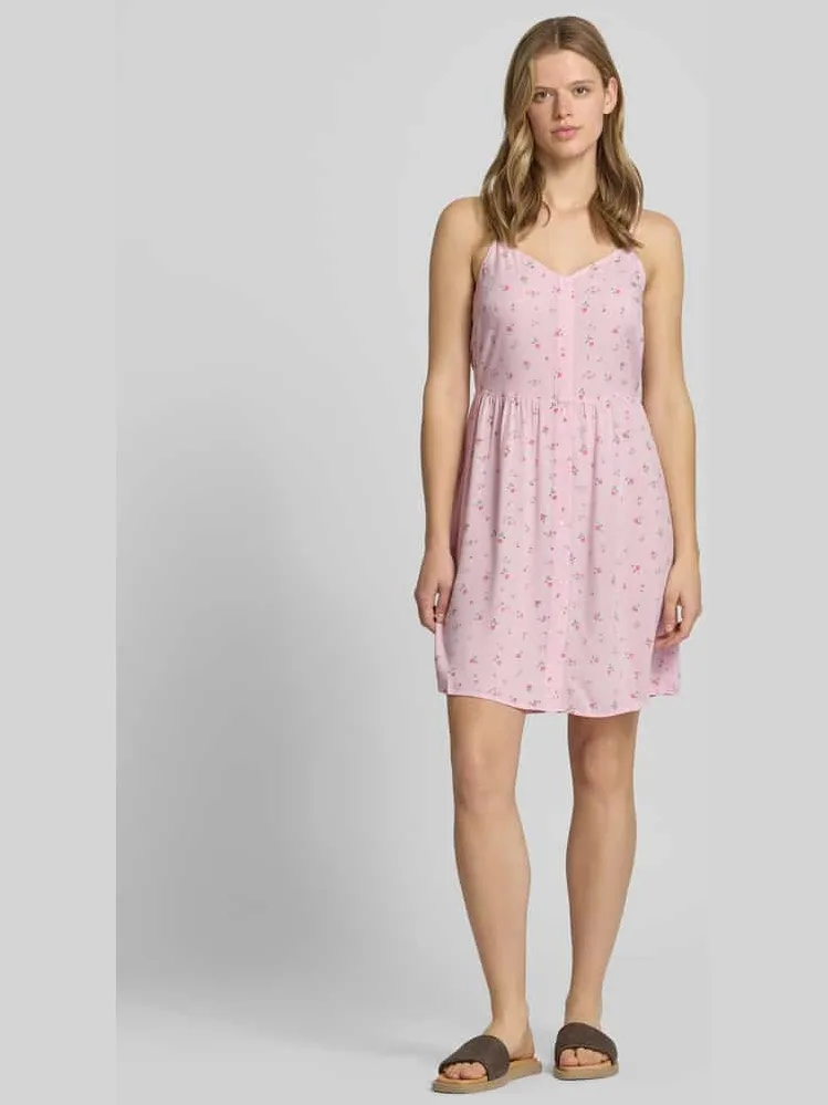 Pieces Licht uitlopend mini-jurk van pure viscose model 'TALA' roze, foto 3