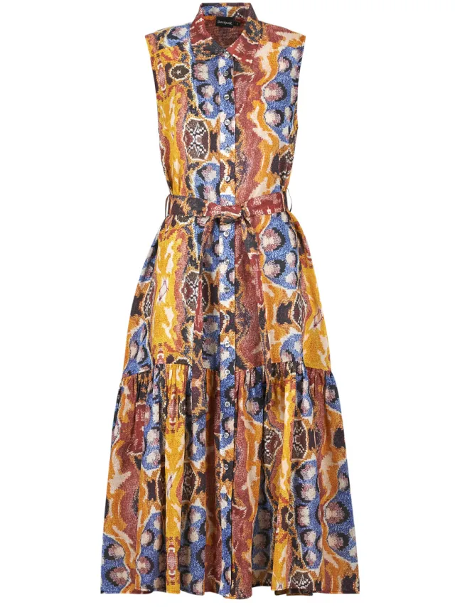 Desigual Lange Jurk Desigual BUGS LACROIX Multicolour