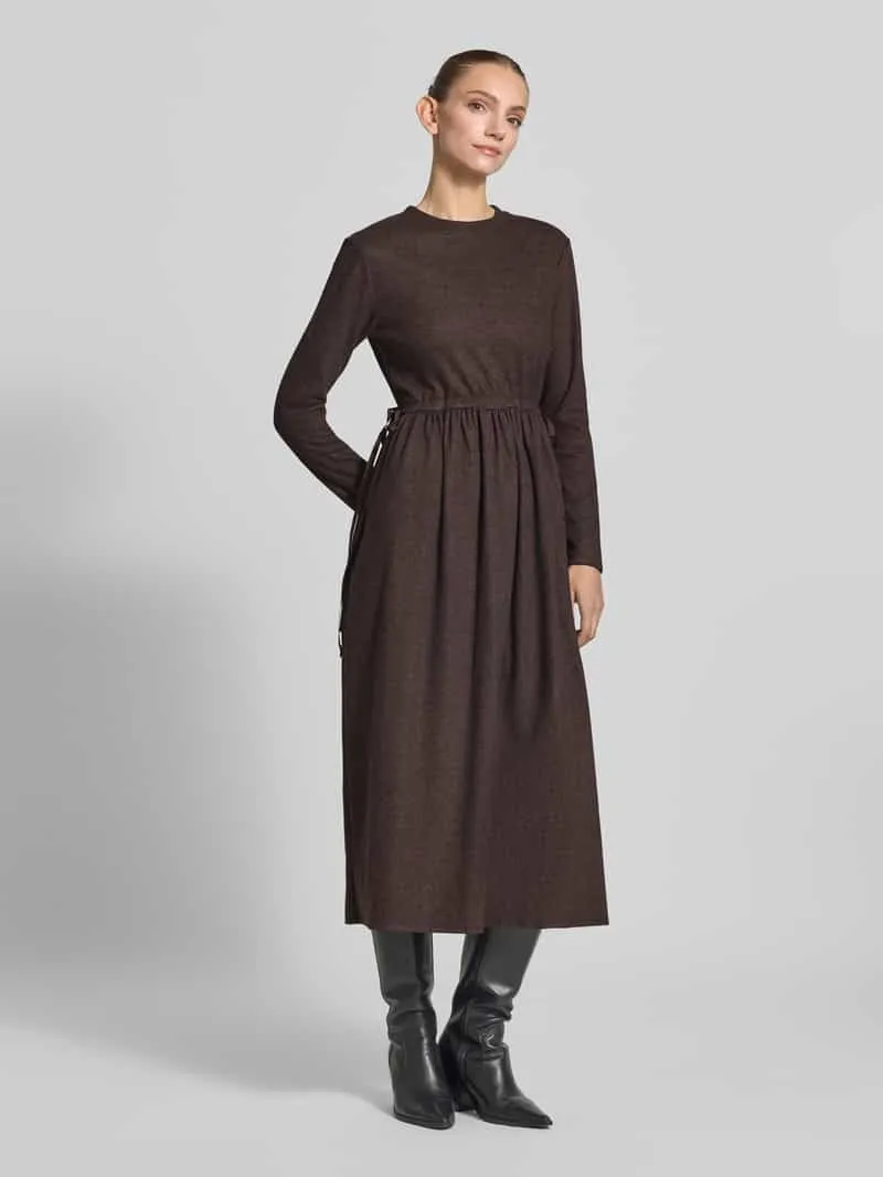 Max Mara fit and flare vrijetijdsjurk van viscosemix model 'VETTURA' middenbruin, foto 4