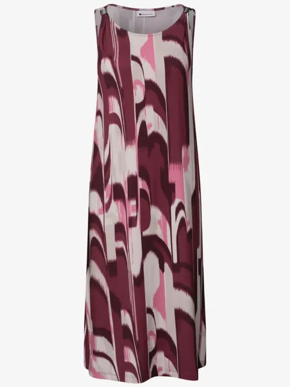Street One Knielange jurk met gespdetail rood, foto 2