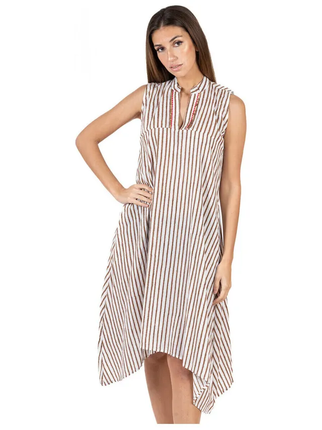 Isla Bonita By Sigris Lange Jurk Isla Bonita By Sigris Lange Midi -Jurk Wit