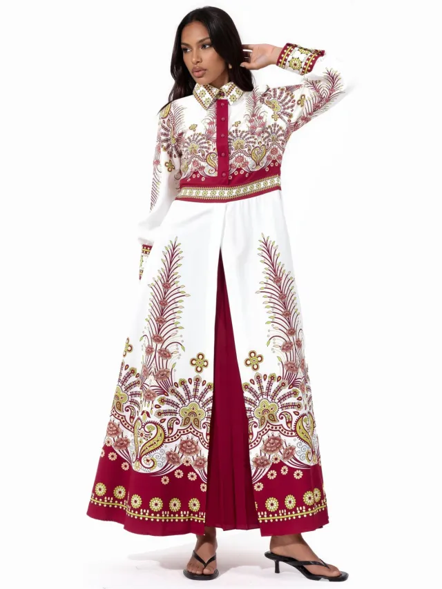 MSN Collection Dames Maxi Jurk Veelkleurig