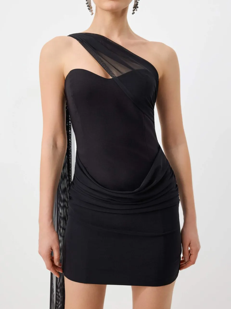 Trendyol TRENDYOLMİLLA Dames Zwart Effen Kort / Mini Mouwloos Bodycon Jurken, foto 2