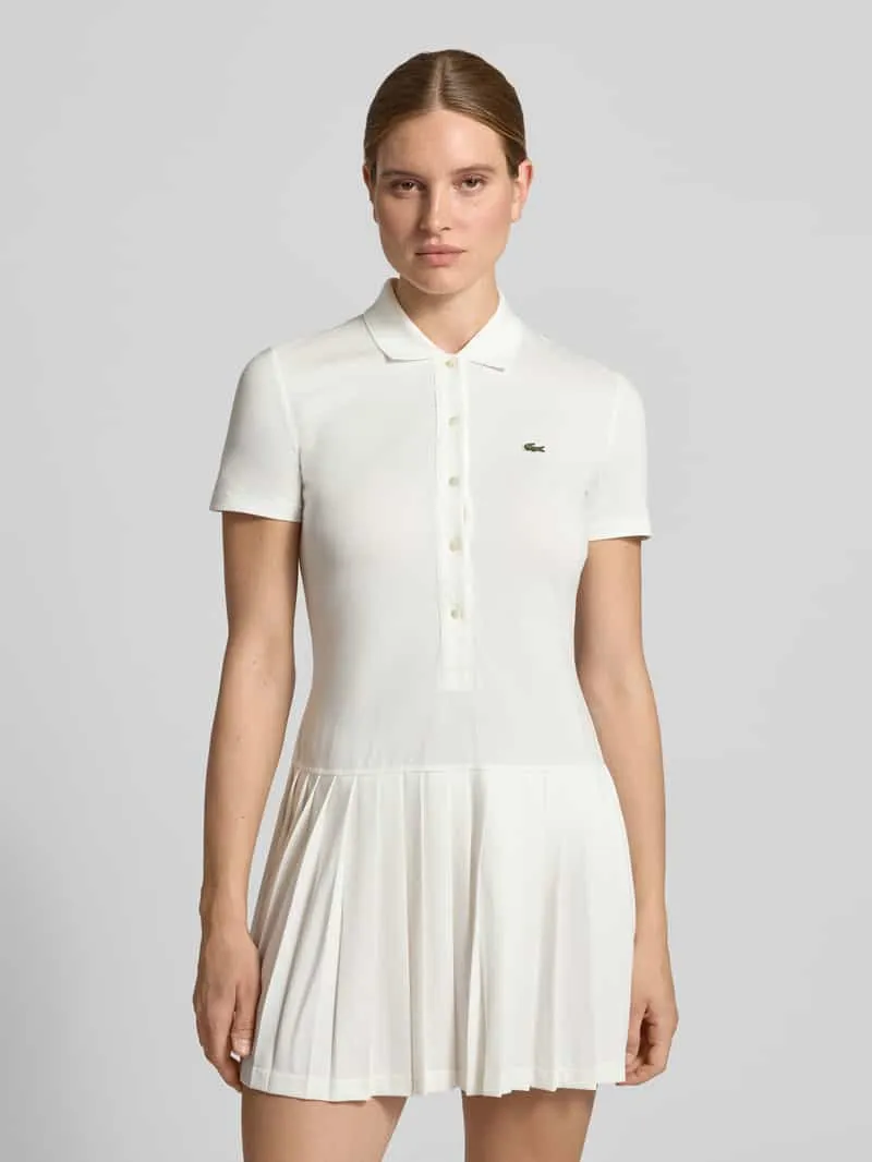 Lacoste Regular fit vrijetijdsjurk van katoenmix Offwhite