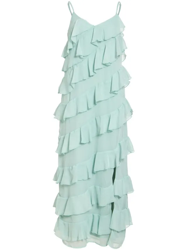 Vila Maxi jurk Strap Blue Surf