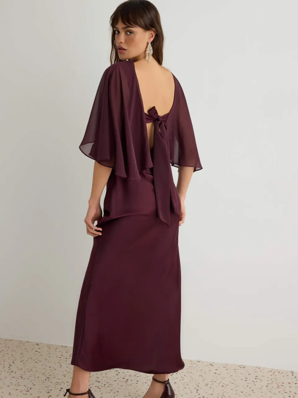 Trendyol TRENDYOLMİLLA Dames Paars Effen Maxi Mouwloos Meerminmodel Jurken, foto 2
