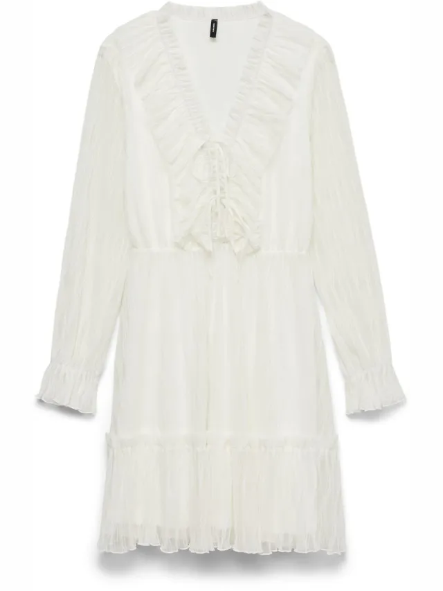 Vero Moda VMMARIA LS SHORT DRESS JRS EXP SB1 - Dames - Mini jurken Snow White
