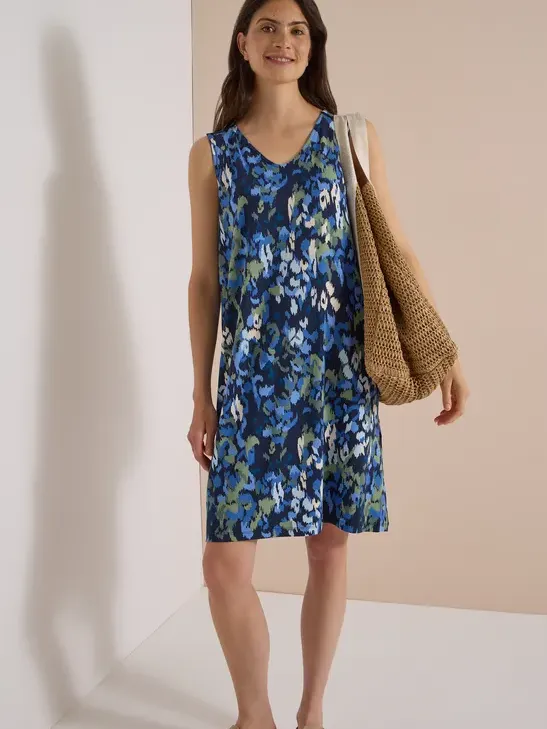 cecil Kniehoge jurk van jersey met print blauw, foto 2