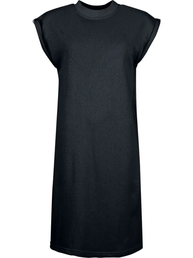 Urban Classics Ladies Light Terry Dress Korte jurk zwart S - Katoen - Basics