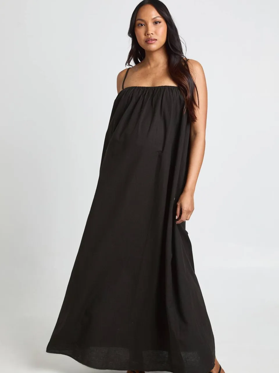 boohoo Dames Zwangerschaps Volume Zak Maxi Jurk zwart, foto 3