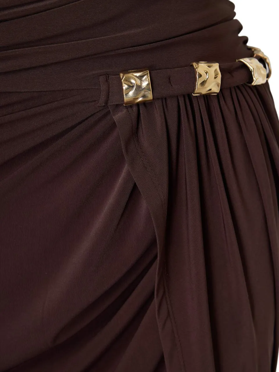 Trendyol Curve Dames Bruin Effen Maxi Mouwloos Bodycon Grote maten Jurk, foto 2