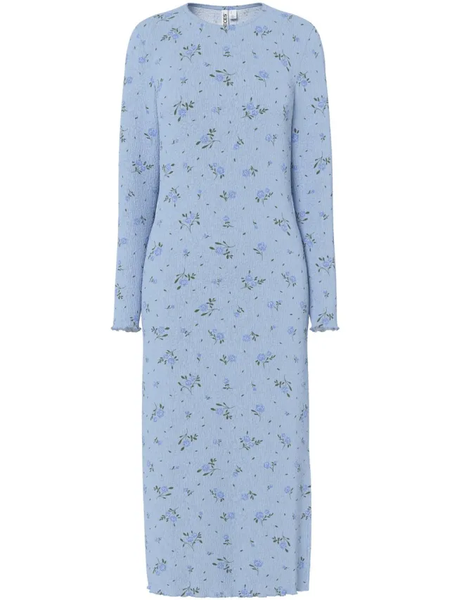 Pieces PCFLORA LS MIDI DRESS JRS NOOS BC - Dames - Mini jurken Cashmere Blue