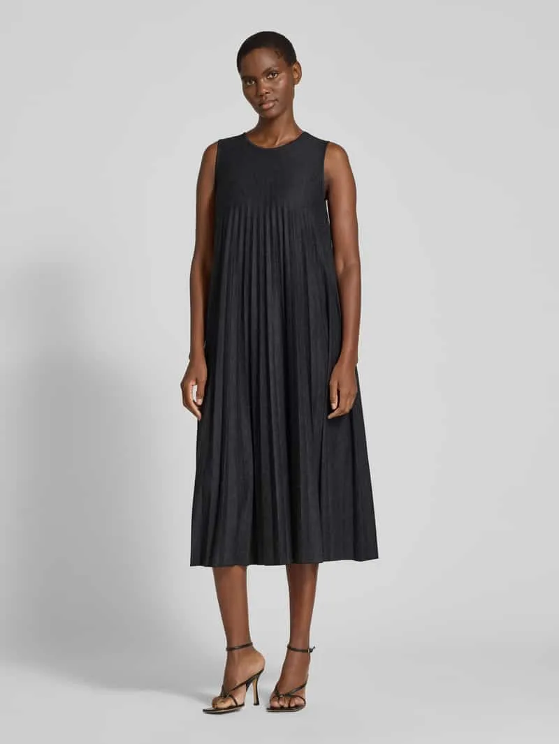 Max Mara Vrijetijdsjurk in A-lijn in plissé-look Antraciet