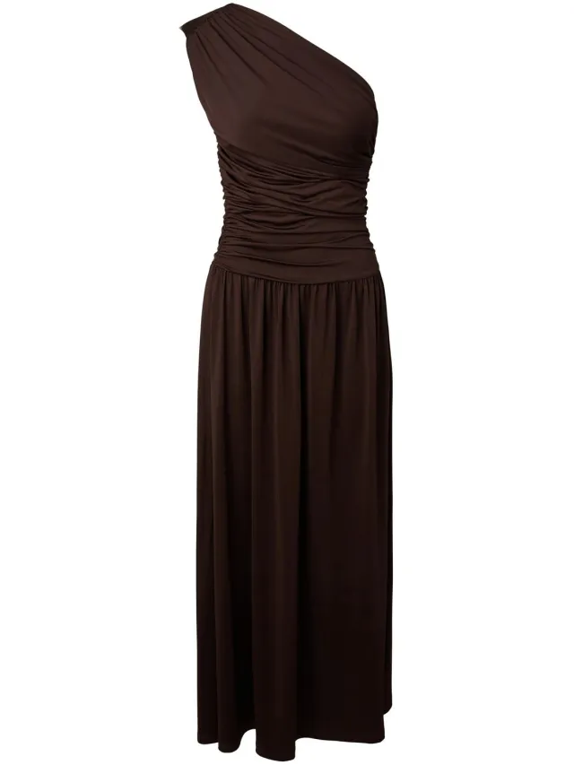 Yas Maxi jurk YASWINJA coffee bean1