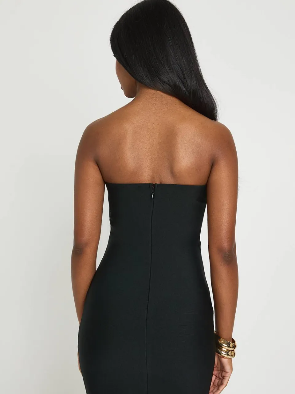 boohoo Dames Premium Bandage Bandeau Mini Jurk zwart, foto 3