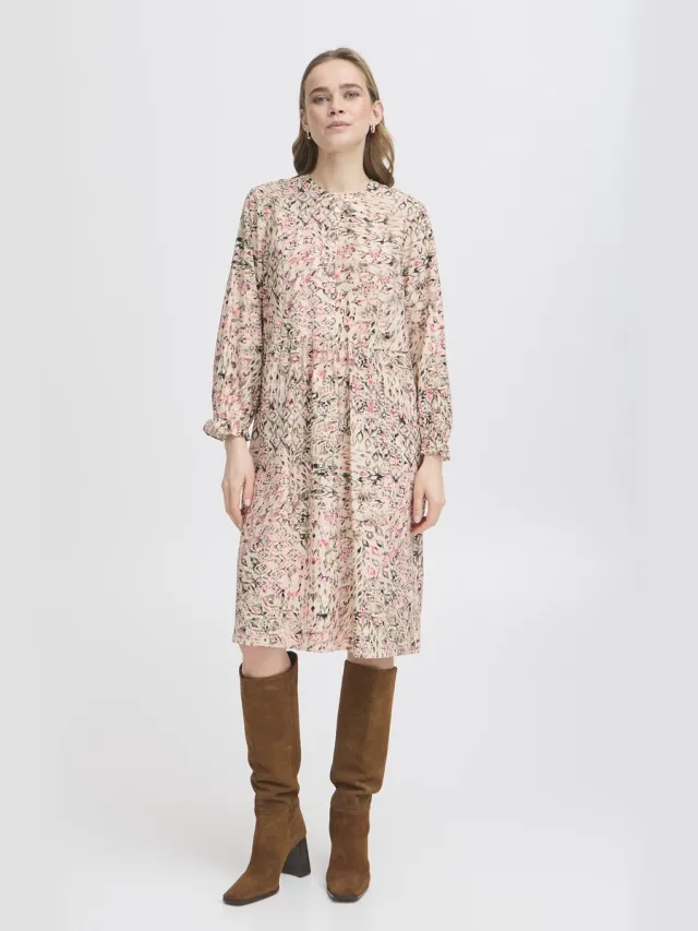 Fransa FRHITAS DR 1 - Dames - Midi jurken Rapture rose ART