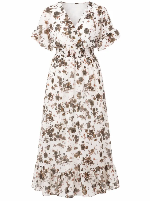Elara Maxikleid Braun